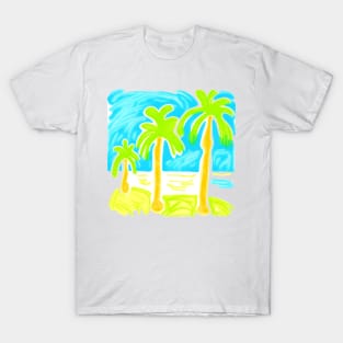 Palm Trees Drawing T-Shirt